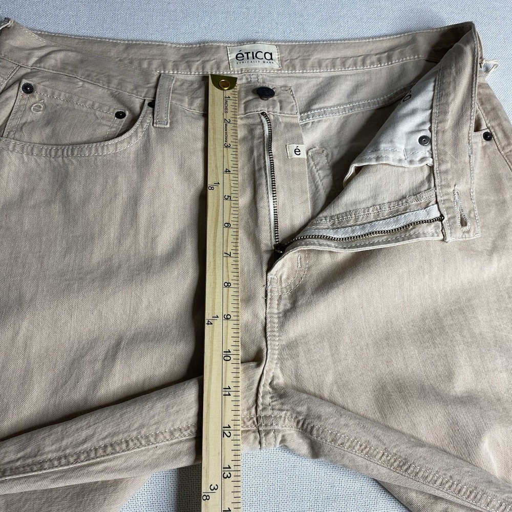 ETICA women's Sz 31 marlowe slim boyfriend‎ Tapered Mid Rise Jeans canyon sand - Picture 9 of 15